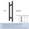BARNSMITH 36" Barn Door Push Pull Handle,Heavy Duty Grade-304 Stainless