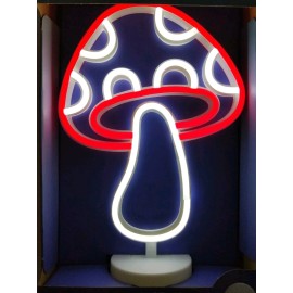 URBAN SHOP Mushroom LED Neon Light ~ Style #WK641422 ~ 12" Height