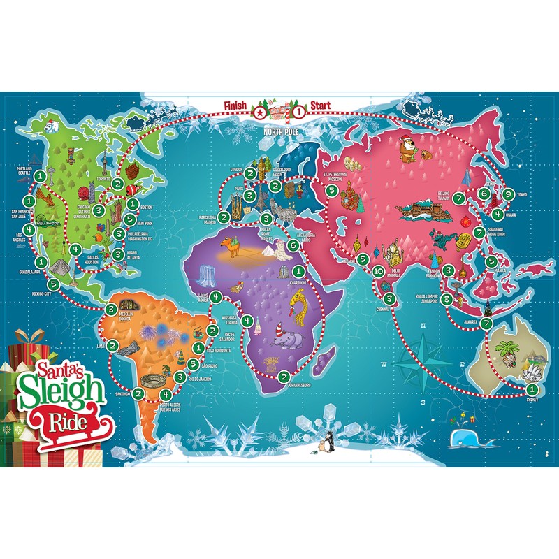 Santa's Sleigh Ride - an Educational Christmas Board Game
