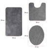 MIFXIN Bathroom Rug Set 3 Piece Shaggy Soft Non-Slip Bath