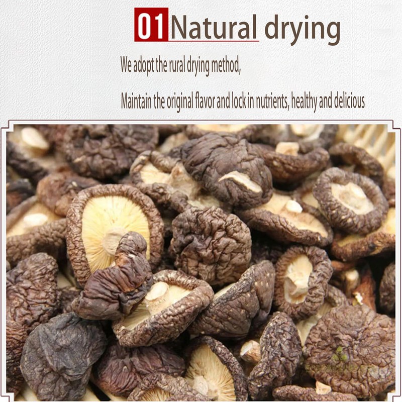 Dried Shiitake Mushrooms 7.05 Ounces, Quick Hydration, Soft Texture, Fresh