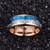 NUNCAD Tungsten Rings 8mm Rose Gold Tungsten Carbide Rings for