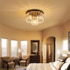 AGV LIGHTING Crystal Ceiling Light Fixture, Modern Semi Flush Ceiling