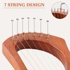Lyre Harp VANPHY Lyre Harp 7 Strings Mahogany Body Metal