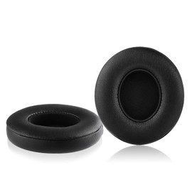Solo 2/3 kabellose Ohrpolster – Jarmor Ersatz-Ohrpolster aus Proteinleder und Memory-Schaum für Beats Solo2/3 Wireless On Ear von Dr. Dre Kopfhörer (nicht passend für Solo 2 Wired) – Schwarz