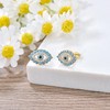 Evil Eye Stud Earrings for Women 925 Sterling Silver Evil
