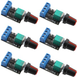 VISSQH 6 pcs PWM Motor Speed Controller,5V 12V 10A Motor Speed Controller module DC Speed Adjustable Switch with switch function