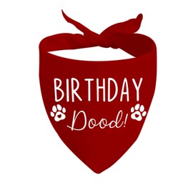 JXGZSO 1 Piece Birthday Dood Dog Bandana Golden Doodle Birthday Party Puppy Bandana (Birthday Dood D)