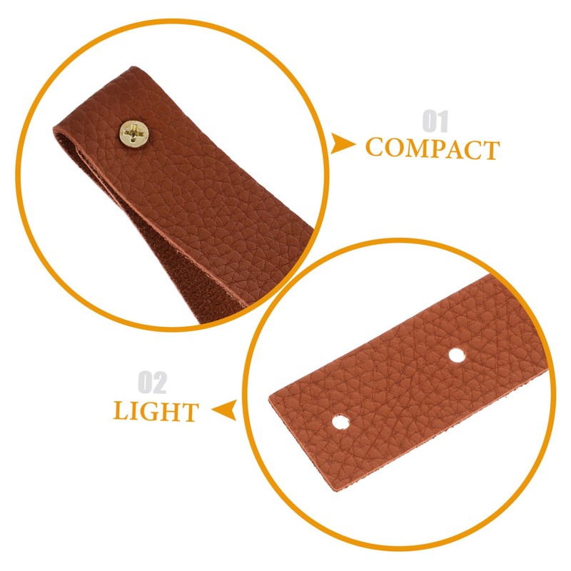 ABOOFAN 4Pcs Leather Hanging Straps Wall Hooks for Towels Clothes