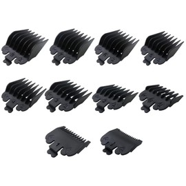 Professional Hair Clipper Guards Guide Combs,From 1/16inch to 1inch(1.5-25mm) for TPOB Slime2, Babylixx Pro FX870/ FX880/ FX825 Series, Hattekex RFC 676/686/696- Black