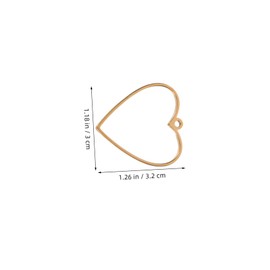 STOBAZA 10pcs Stainless Steel Heart Shape Resin Jewelry Bezels Hollow Open Frame Pendants for Earrings Necklace DIY Craft Projects Hypoallergenic Charm Settings