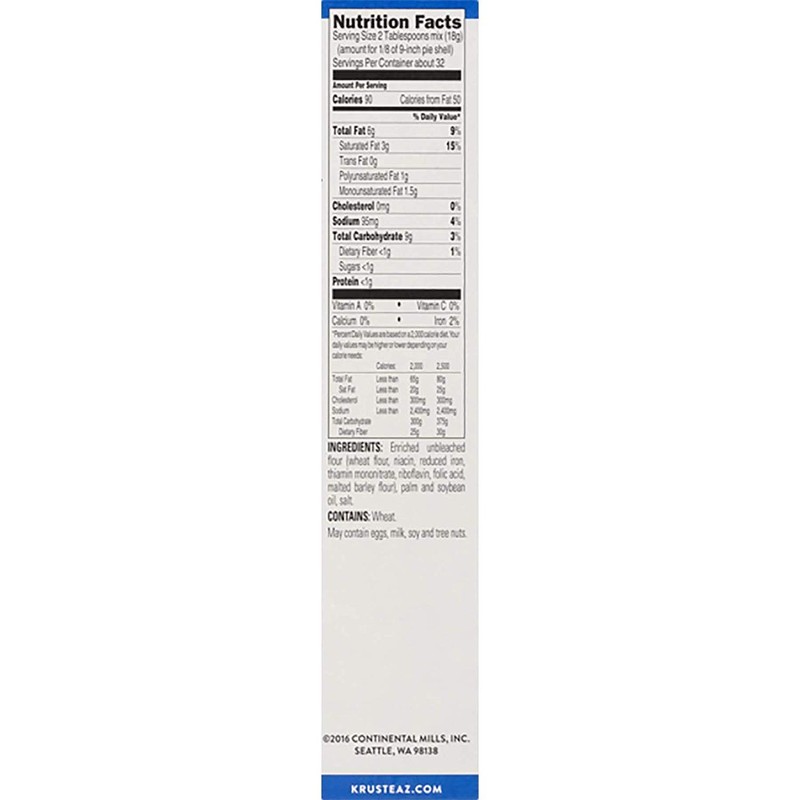 Krusteaz Traditional Light & Flaky Pie Crust Mix, 20 OZ