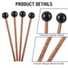 2Pairs Drum Mallets, 5.9-Inch Rubber Mallets Percussion, Children's Rubber Drumsticks,