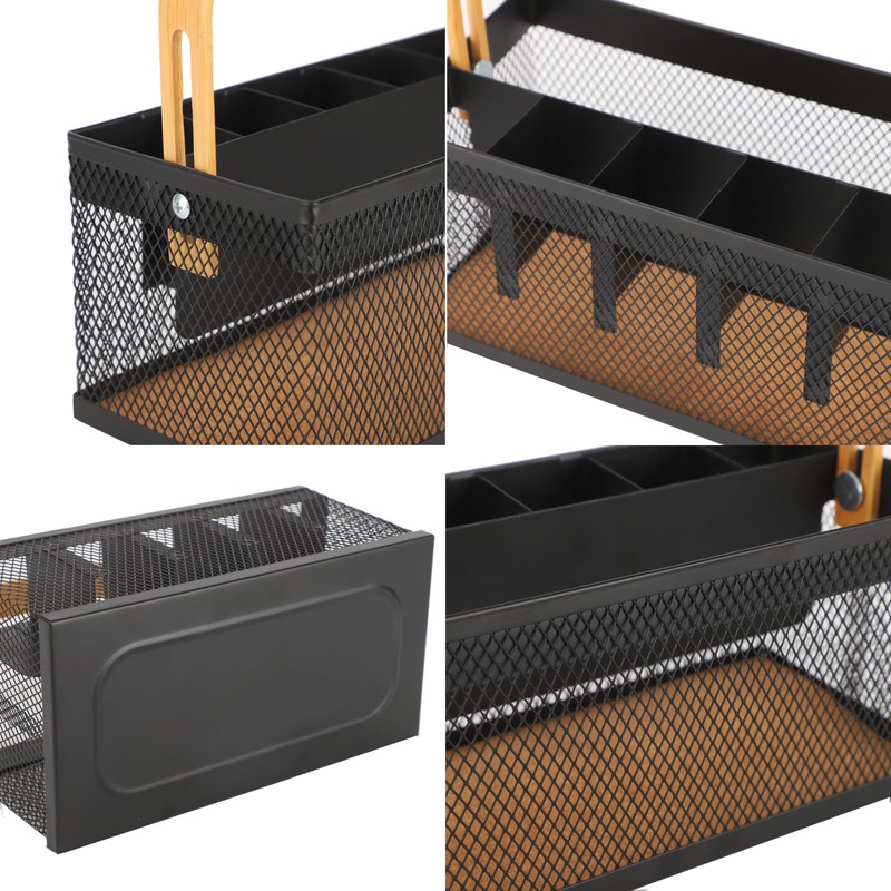AJIODA Utensil Caddy Metal Mesh Silverware Cutlery Organizer Basket with
