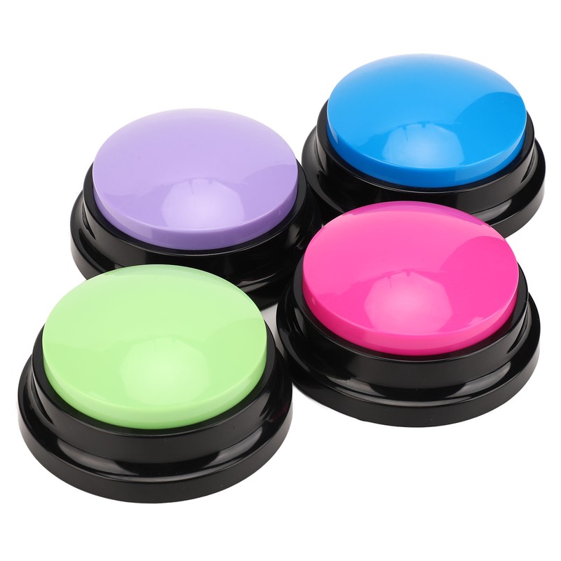 4pcs Record Talking Button Multifunctional 30S Dog Communication Buttons for