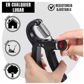 Ejercitador de Mano Ajustable con Resorte, Fortalecedor de Agarre Resistencia 10-60 KG Dedos Mano Entrenamiento Rehabilitacion Sistema de Conteo