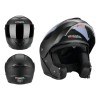 Casco Para Moto Abatible Certificado Dot Monocolor Negro Mate Mocoerl