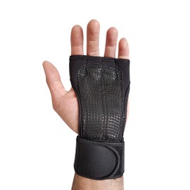 BEAR GRIP - Open Workout Gloves for Crossfit, Bodybuilding, callisthenics, Powerlifting (Black, M)