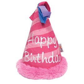FouFouBrands - Birthday Hat Crinkle Plush - Pink - Pet | Toy | Feeding | Family | Care | Health | Fur Baby | Dog | Puppy | Animal
