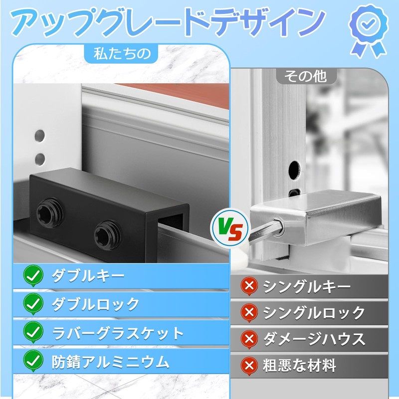 Window Lock Stoppers, 6 Windows, Lock Window, Security Prevention, Set