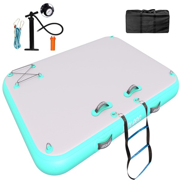 JOOLOOG Inflatable Floating Dock Mat,6 inches Thick Inflatable Stable Platform