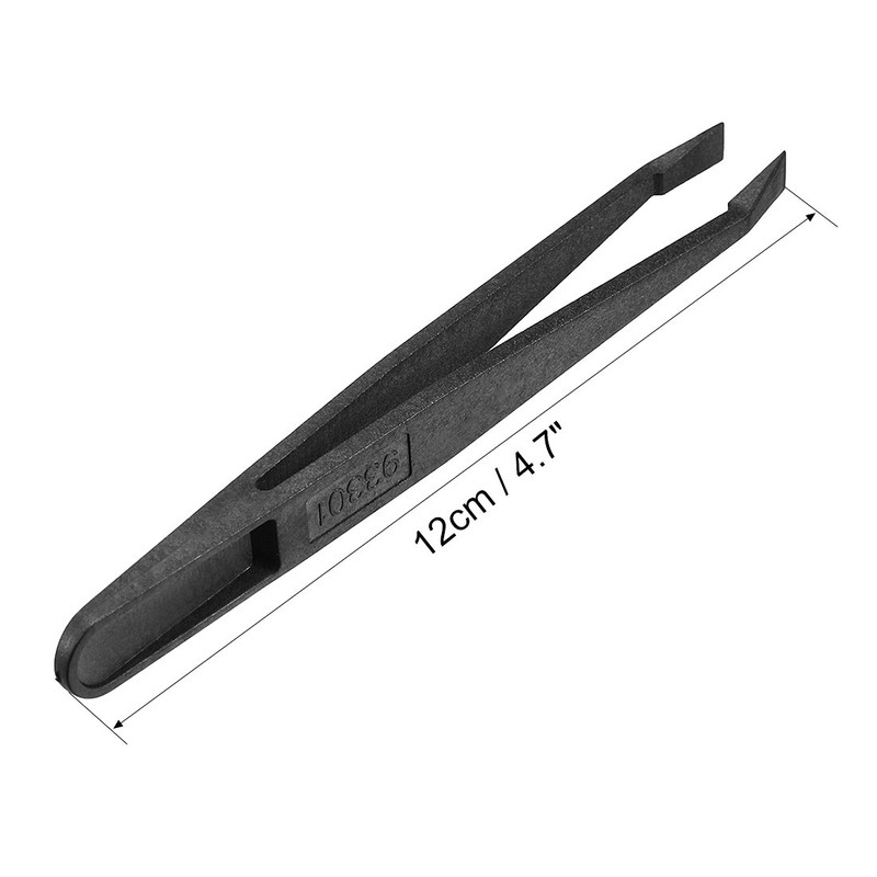 Sourcingmap Plastic Anti-Static Tweezers, Precision Slant Flat Tip for Jewelry