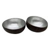 VIE Gourmet Coconut Bowls Hand Painted, Lacquered, Set of 2,