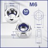 M6 Nuts Stainless Steel A2 V2A Self-Locking Nuts, Pack of