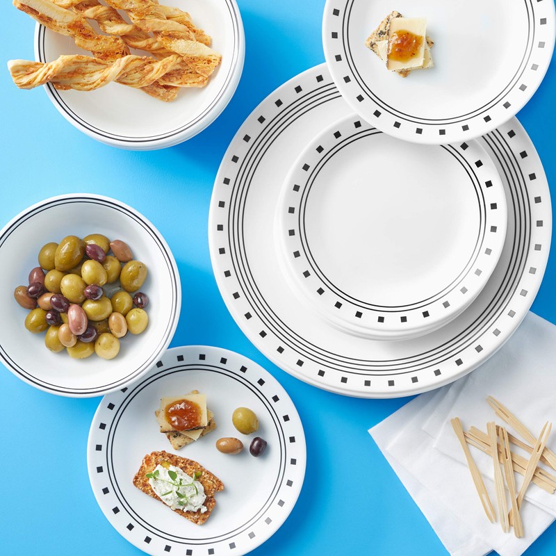 Corelle Vitrelle 18-Piece Service for 6 Dinnerware Set Triple Layer