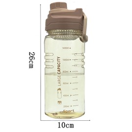 Kaishuai Water Bottle Sports Water Bottle 1 5 Litre BPA-Free Ideal for Sports Bottle Outdoor Bicycle Camping Yoga Gym Leak-Proof Sports Water Bottle (Red)