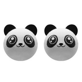 2Pcs Panda Car Aerial Ball Cute Car Antenna EVA Aerial Ball Automobile Roof Decorative Anti-Collision Decoration Balls Practical for Any Car Model with Antenna Car Aerial Ball