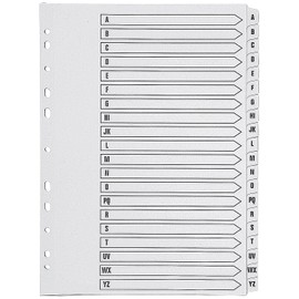 Q-Connect A4 A-Z 20 Part Polypropylene Index Multi Punched - White