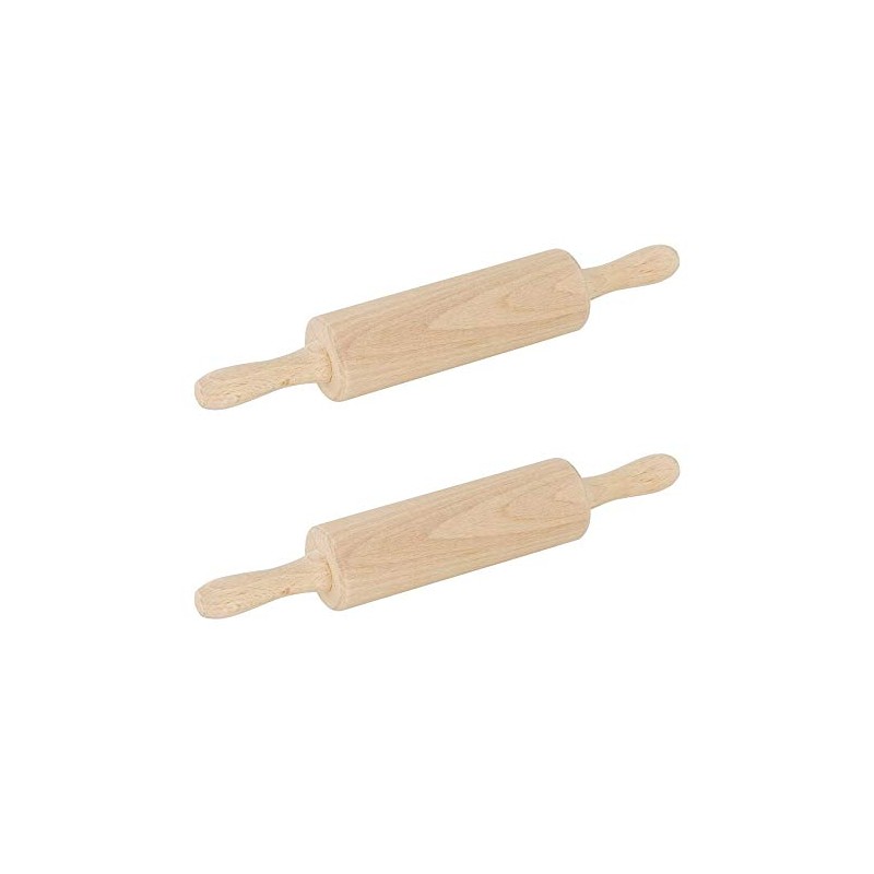 Chef Aid Kitchen Beechwood Rolling Pin for Baking 23cm (Pack