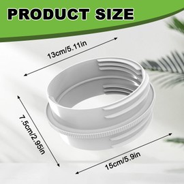 Air Conditioning Exhaust Hose Adapter, 130 mm Indoor/150 mm Outside, Air Conditioning Exhaust Hose Coupling, Air Conditioning Hose Adapter, Air Conditioning Hose Coupling, Air Conditioning Exhaust