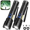 Cinlinso Rechargeable LED Flashlights High Lumens 2 Pack, 990000 Lumen