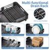 Dish Drying Rack for Kitchen Counter, Extendable Dish Rack with