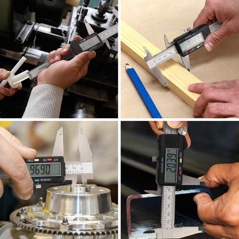 Caliper Measuring Tool, Qfun Vernier Digital Caliper Stainless Steel 6