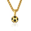 Soccer Pendant Necklace, Fashion Sport Jewelry for Women Men Lucky