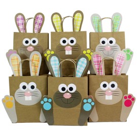 DIY Easter Bunny Bags with Handle – Colourful Gift Bags for Easter to Fill Yourself – for Wrapping Gifts for Children and Adults