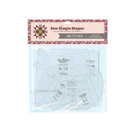 Generic Riley Blake Sew Simple Shapes How to Build A Scarecrow Acrylic Quilting Templates by Lori Holt, Marking and Guiding Your Quilting Stitches, Clear, STT-35006