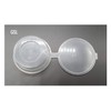 100 x 60ml Hinged Lid Food Grade Plastic Round Containers