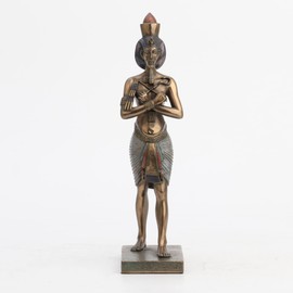 Veronese Design 9 1/4 Egyptian Pharaoh Amenhotep Cold Cast Bronze Resin Sculpture