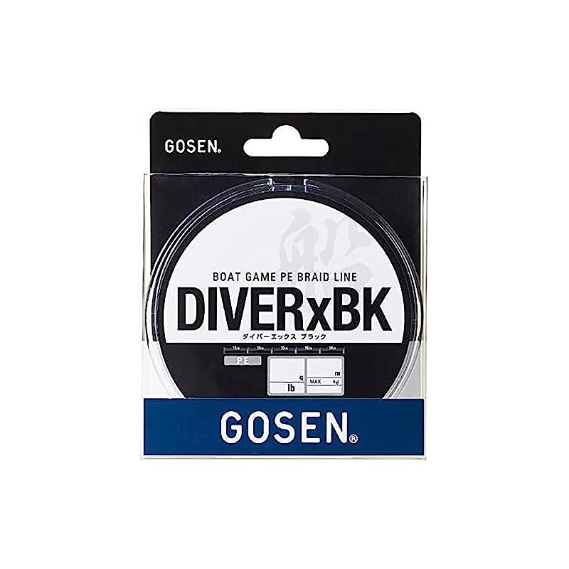 GOSEN Diver X Black 688.4 ft (200 m) No. 1.5