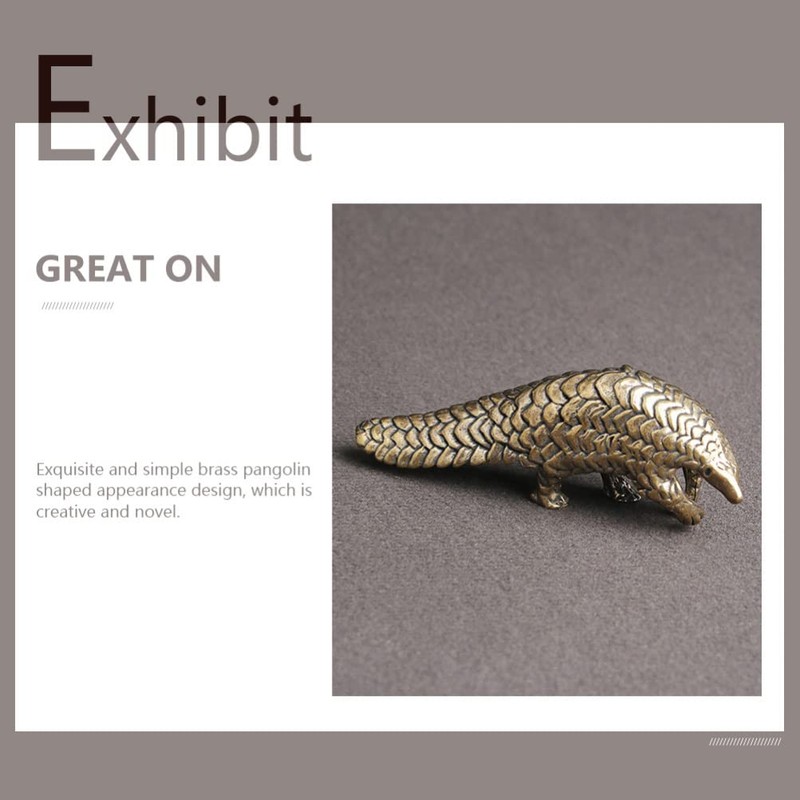Brass Pangolin Figurine Statue Figurines Animal Sculpture Collectibles for Luck