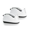 BeeChamp Heavy Base Nonskid Desk Tape Dispenser One-Hand Dispensing, White, 2 Pack