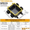 Tynoscco IP68 Waterproof Junction Box Outdoor,4-Way Electrical Junction Box Outdoor