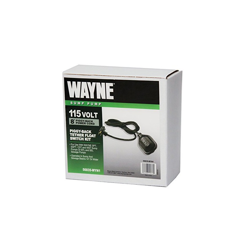Wayne 8' Piggy-back Tether Float Switch (Sewage/Sump)
