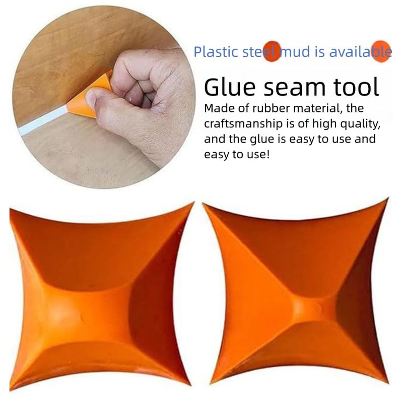 silicone spreader caulking tool, 6-Piece Set, Orange Spreaders, Blue Scrapers,