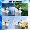 4 Pack Solar LED Outdoor Light with Remote Control, Wall