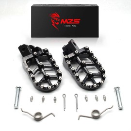 MZS Dirt Bike Foot Pegs, Motocross Footpeg MX Footrest Rest Accessories CNC Black Compatible with CRF110F 2013-2022 | CRF125F 2014-2023